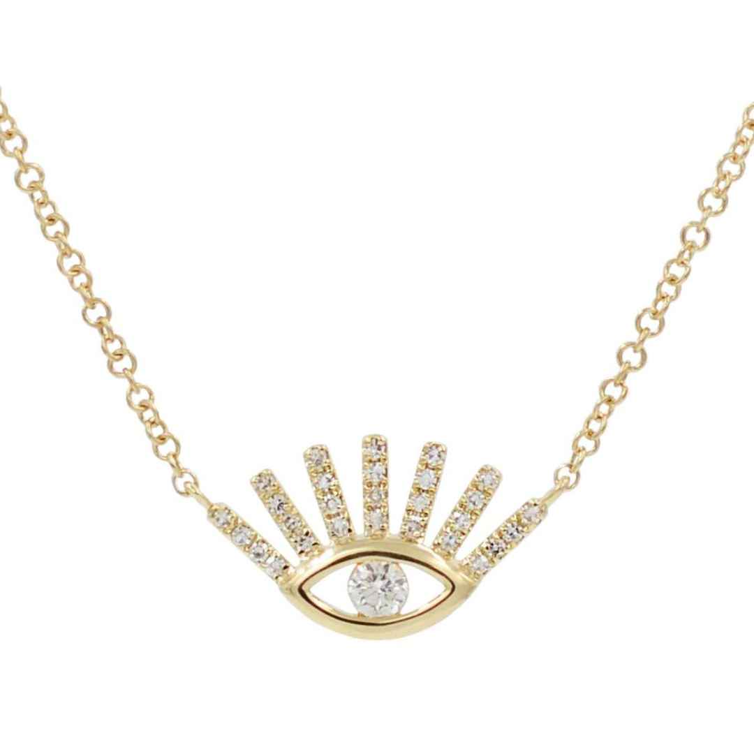 Collier pendentif plaqué or et zircon - Rastelli Paris