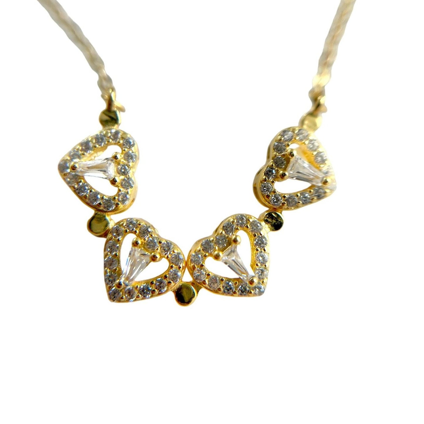 Collier pendentif plaqué or et zircon - Rastelli Paris