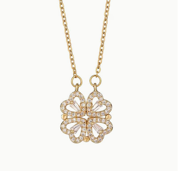 Collier pendentif plaqué or et zircon - Rastelli Paris