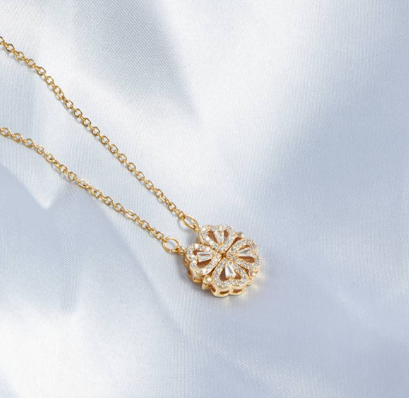 Collier pendentif plaqué or et zircon - Rastelli Paris