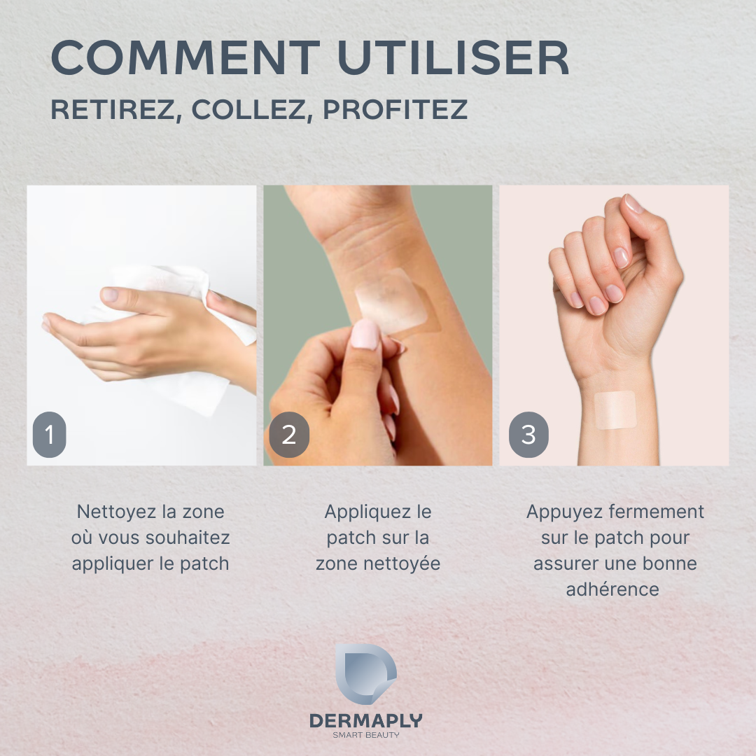 Patch Énergie Transdermique Dermaply | Caféine, Thé Vert & Vitamines B | Vitalité & Concentration Naturelle | 30 Patches | Vegan & Cruelty Free