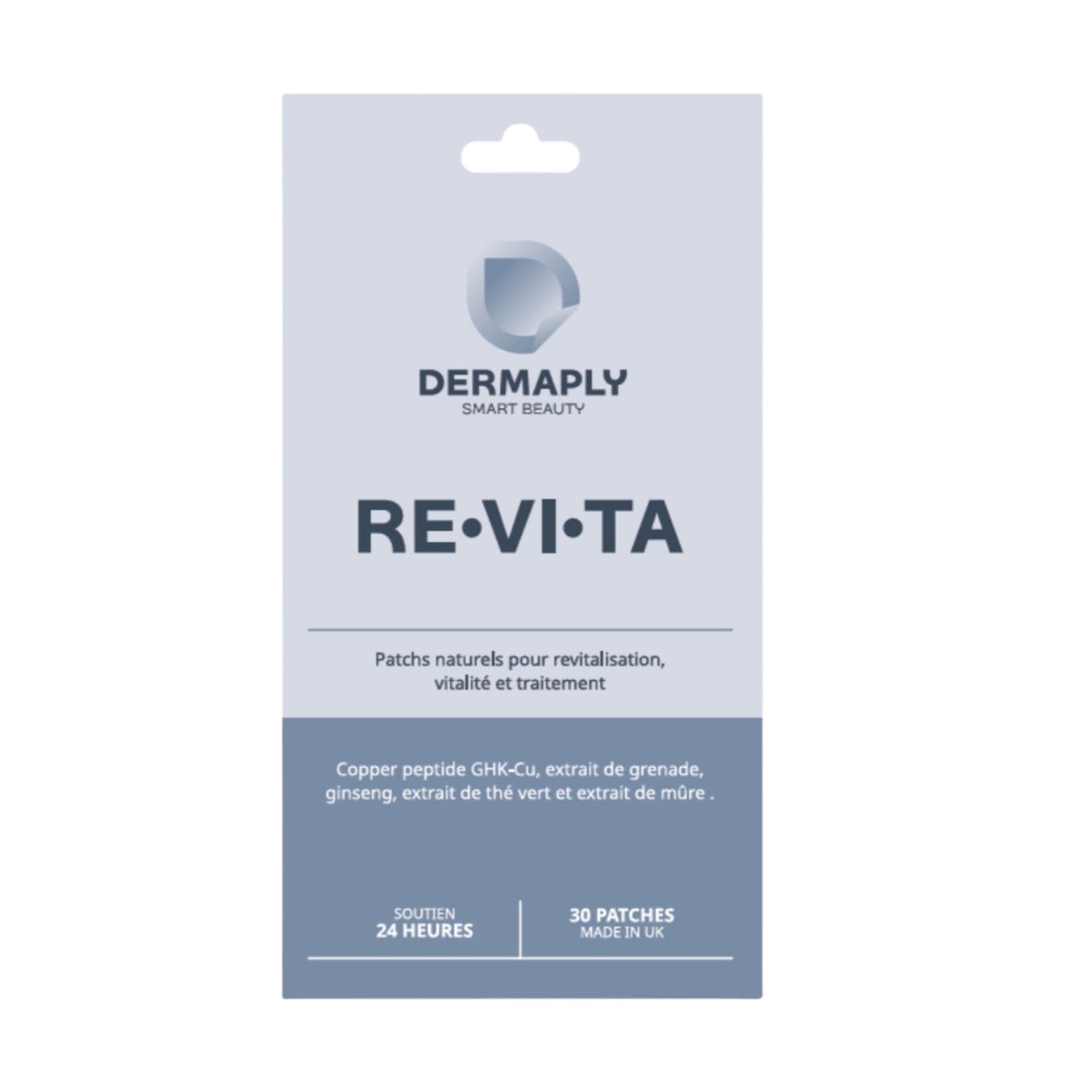 Patch Revita Dermaply | GHK-Cu, Grenade, Ginseng & Thé Vert | Vitalité, Régénération Cellulaire & Antioxydants | 30 Patches | Vegan
