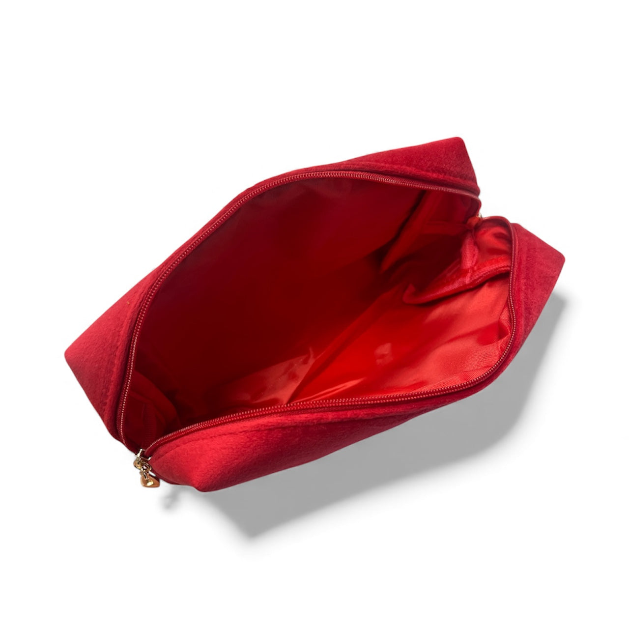 Trousse de Maquillage en Velours Rouge Rastelli