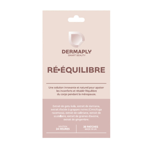 Patch Rééquilibre Dermaply | Gotu-Kola, Damiana, Valériane & Ginseng | Sérénité, Équilibre & Bien-être Intérieur | 30 Patches | 100% Naturel