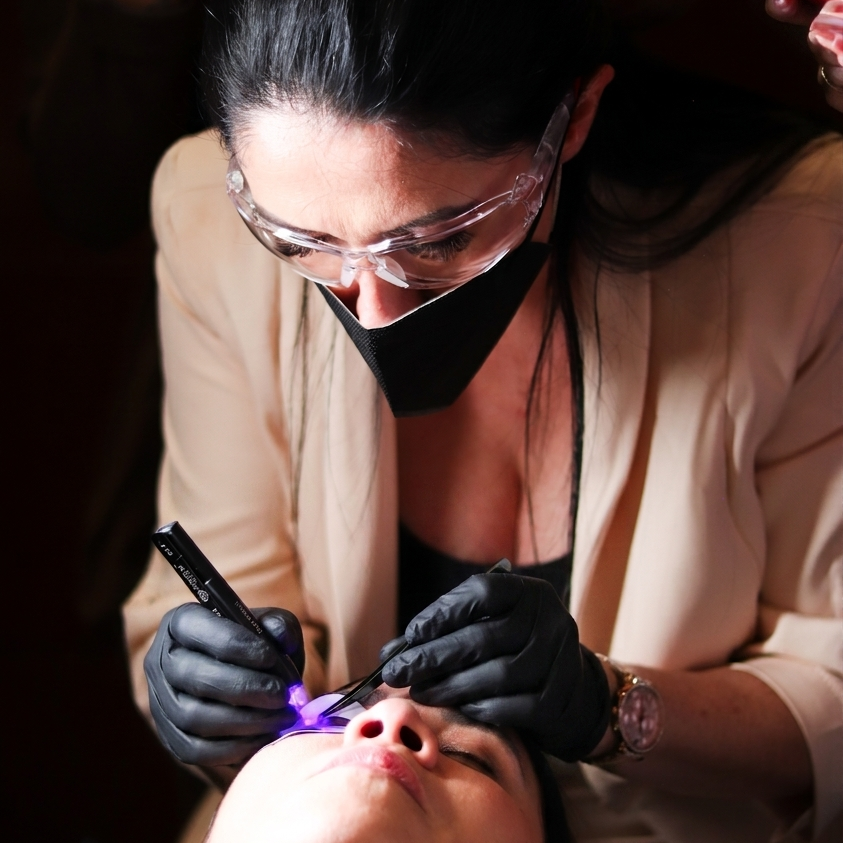 On-site UV LED Eyelash Extension Training