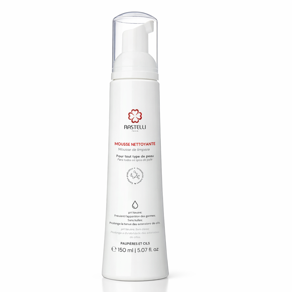 Mousse nettoyante extensions de cils