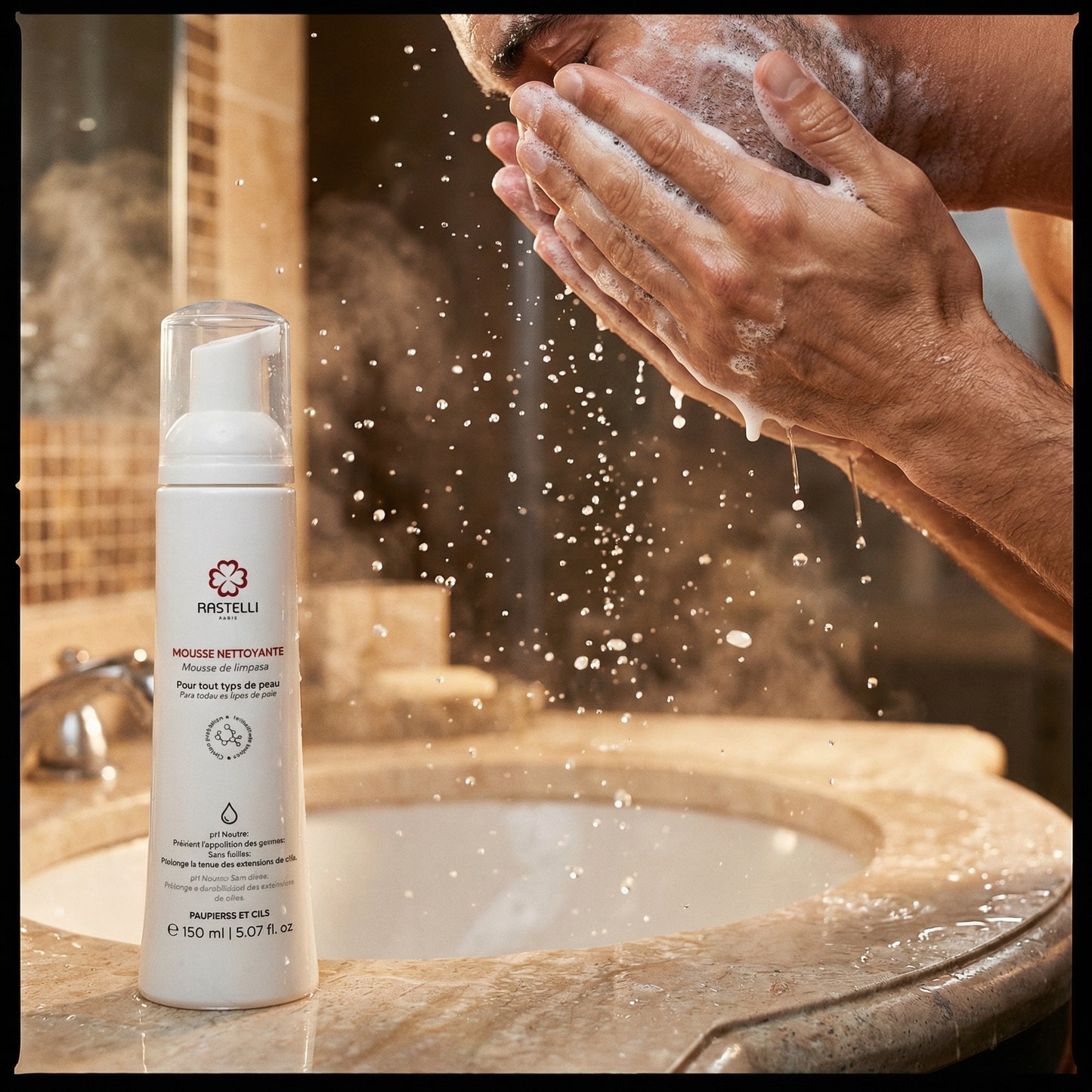 Mousse nettoyante extensions de cils