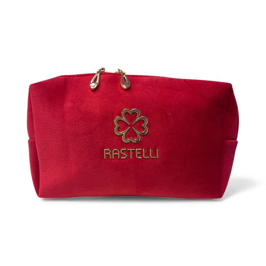 Trousse de Maquillage en Velours Rouge Rastelli